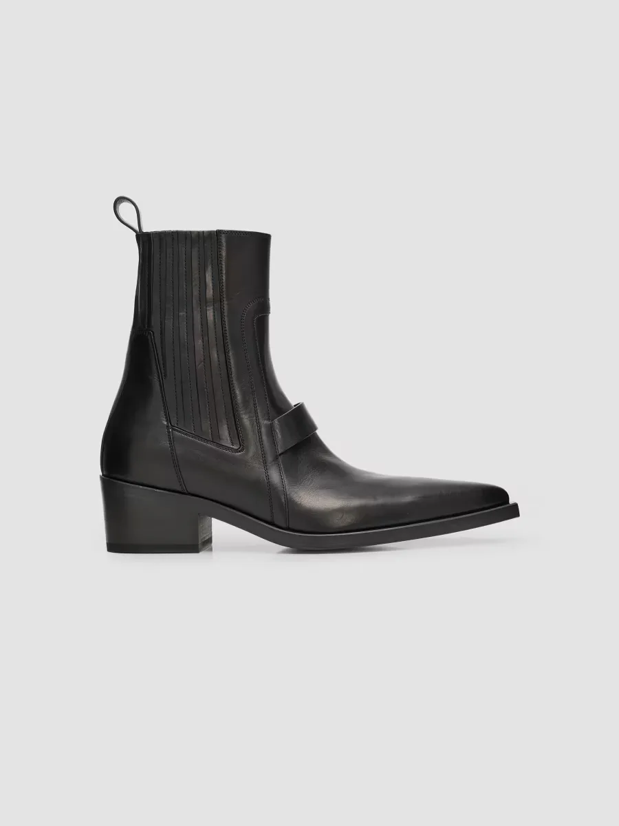 Pointed Sliver 25MM Leather Boots by Rick Owens