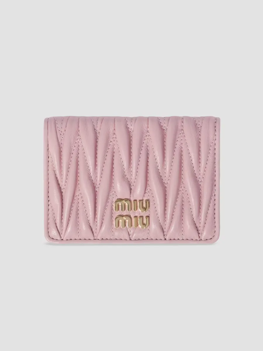 Matelass Nappa Leather Card Holder by Miu Miu