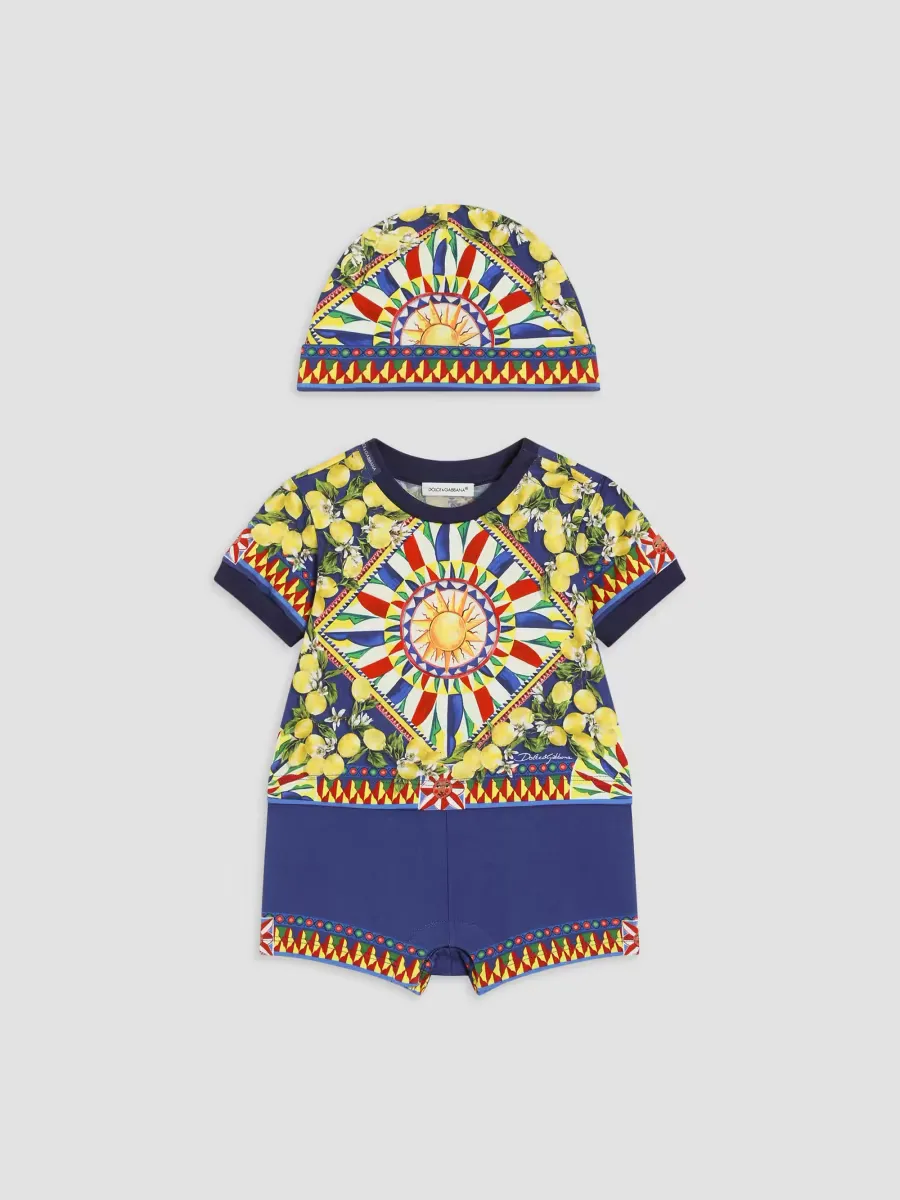Beanie & Romper Set by Dolce & Gabbana