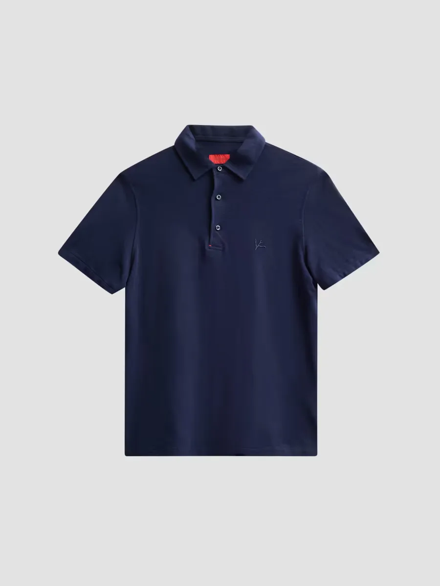 Cotton Pique Polo Shirt by Isaia