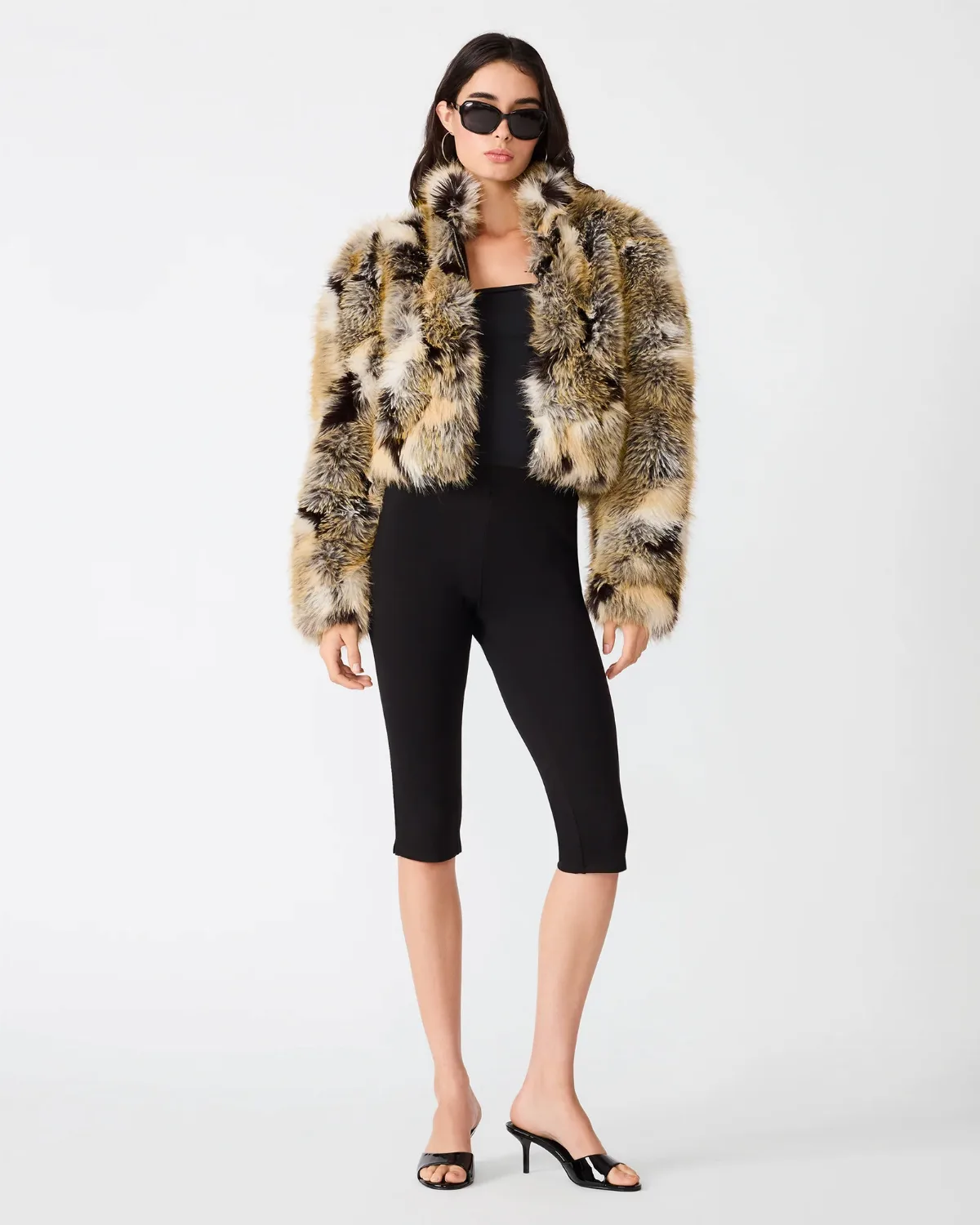 Ainslie Long Sleeve Cropped Jacket - Polyester by Steve Madden