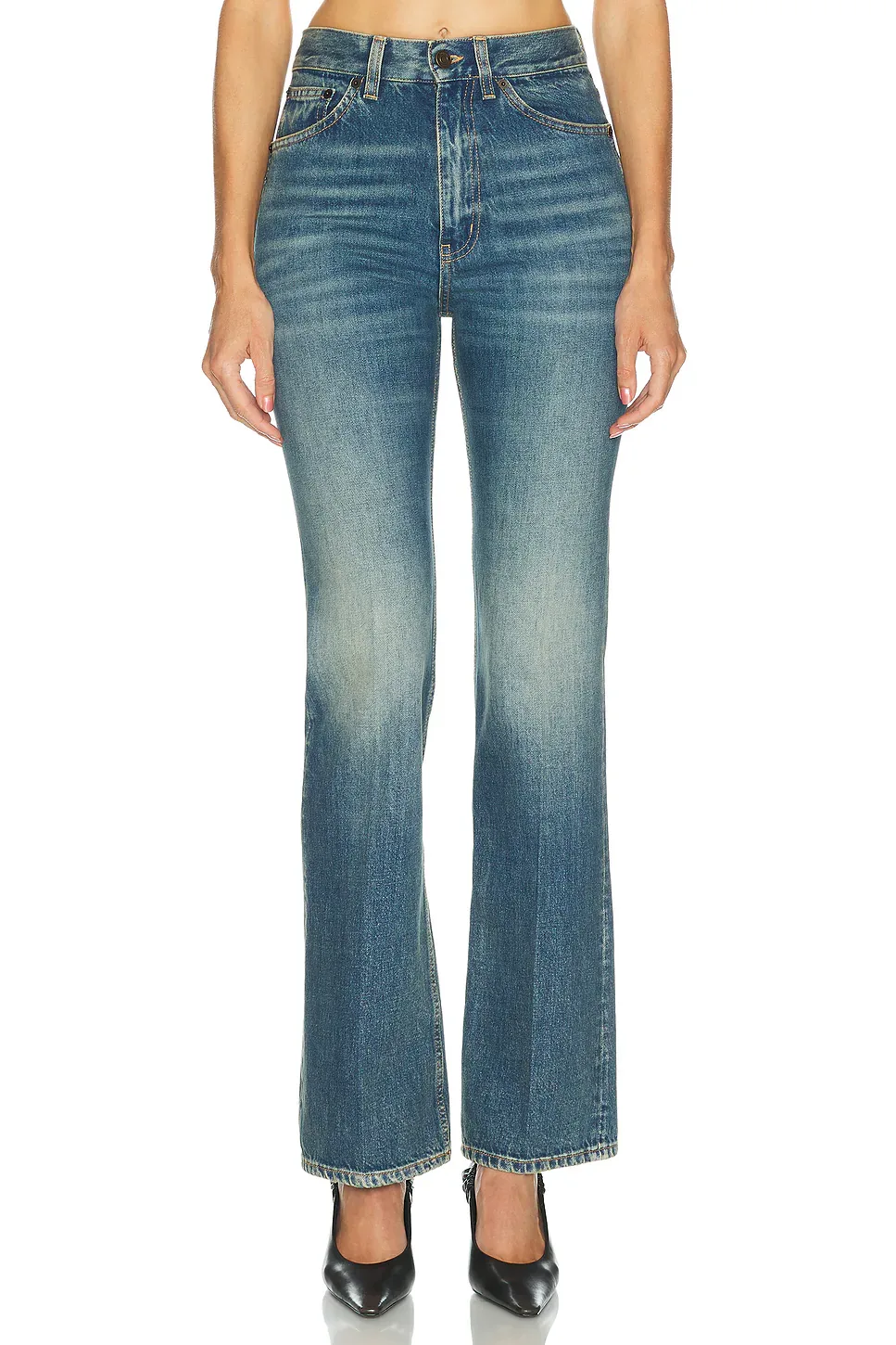 New Clyde Flare Leg by Saint Laurent
