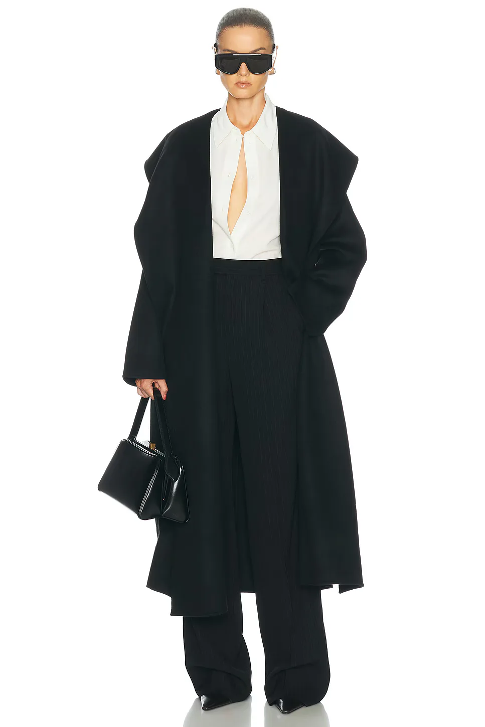 Hoodie Belted Coat by Totême