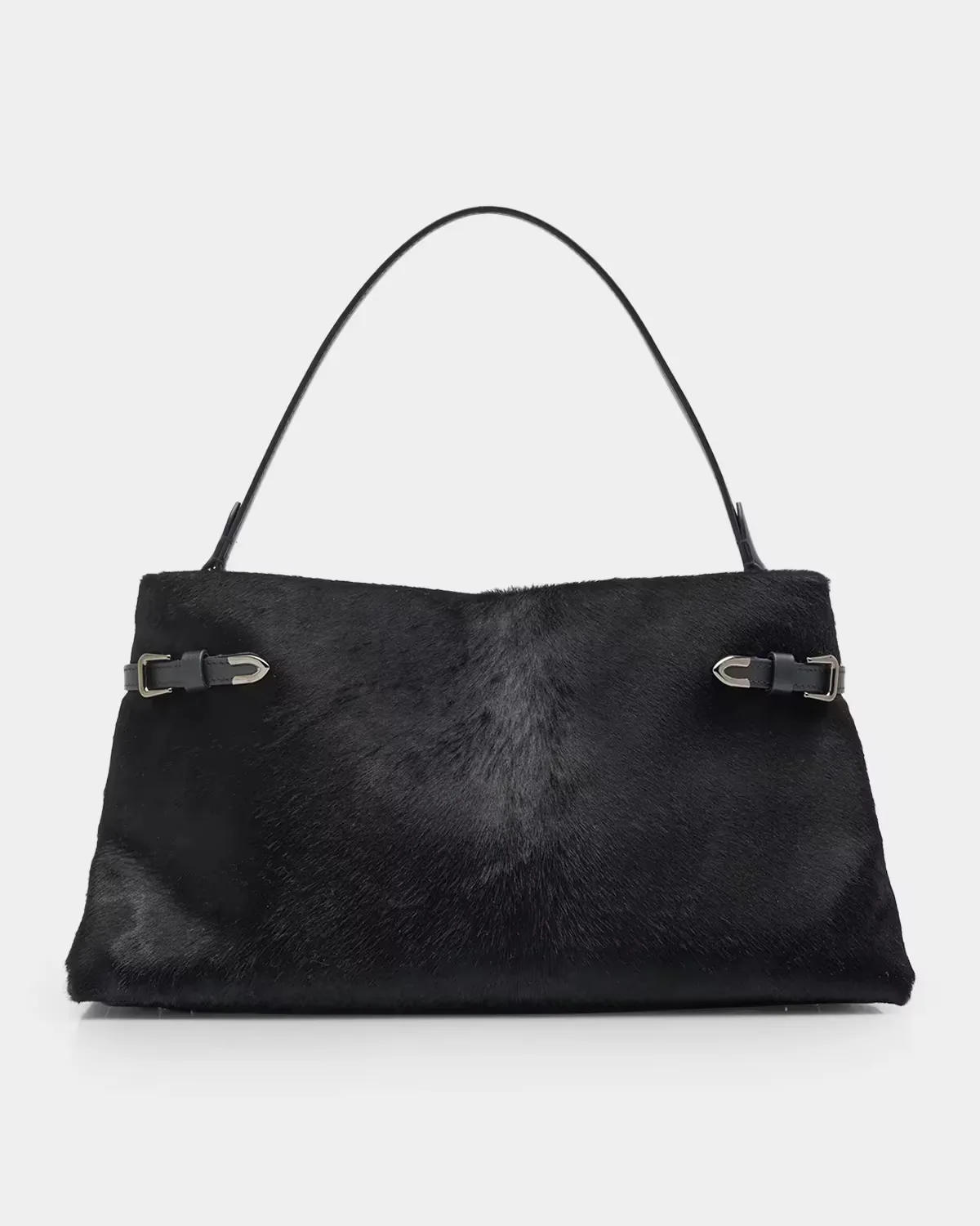 Pinched Calf Hair Top-Handle Bag by Brunello Cucinelli