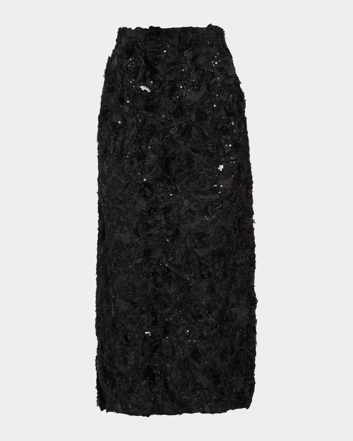Embellished Deconstructed Organza Maxi Skirt