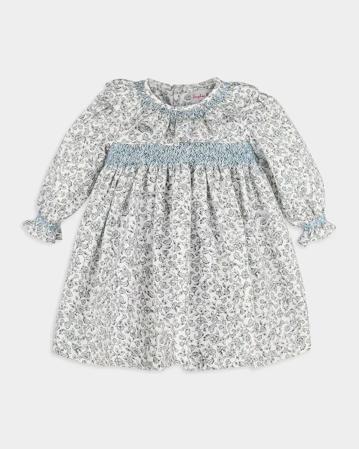 Floral Cotton Long-Sleeve Dress by Luli & Me