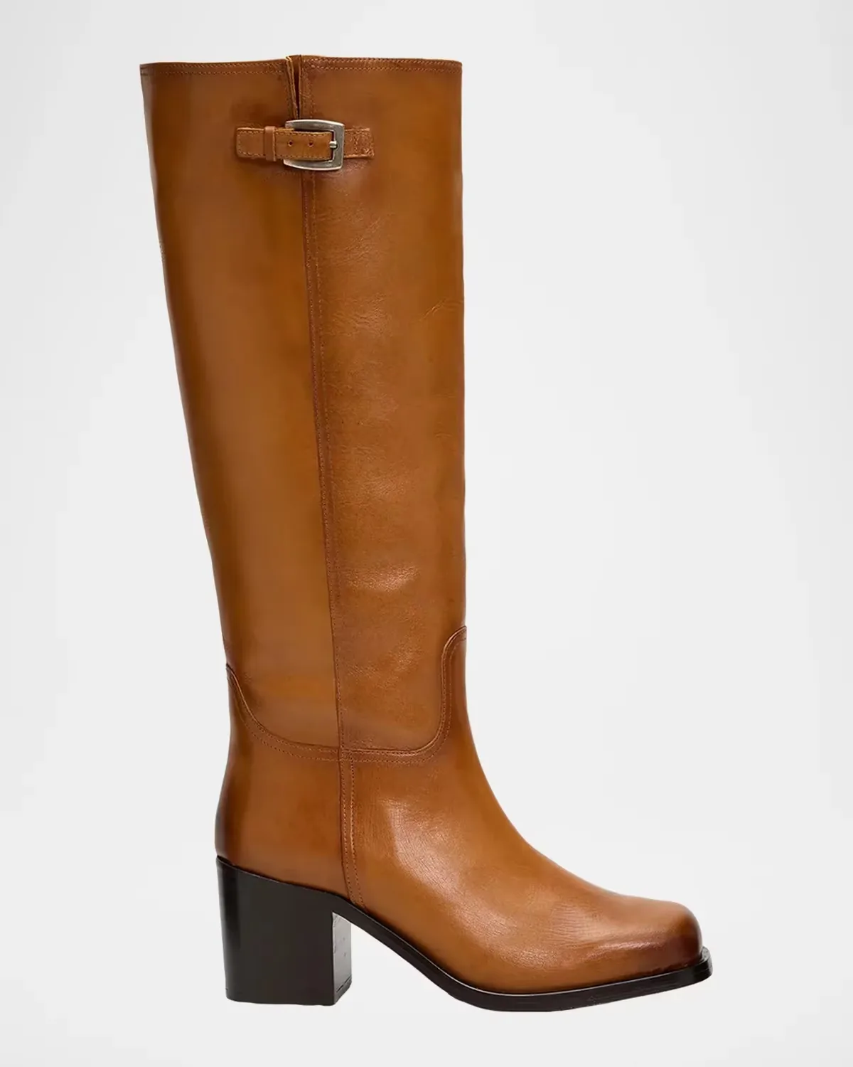 60mm Brooklyn Leather Knee-High Boots by STAUD