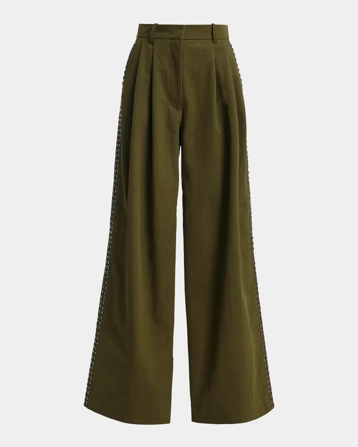 Korrupt Studded Pleated Wide-Leg Trousers by Essentiel Antwerp