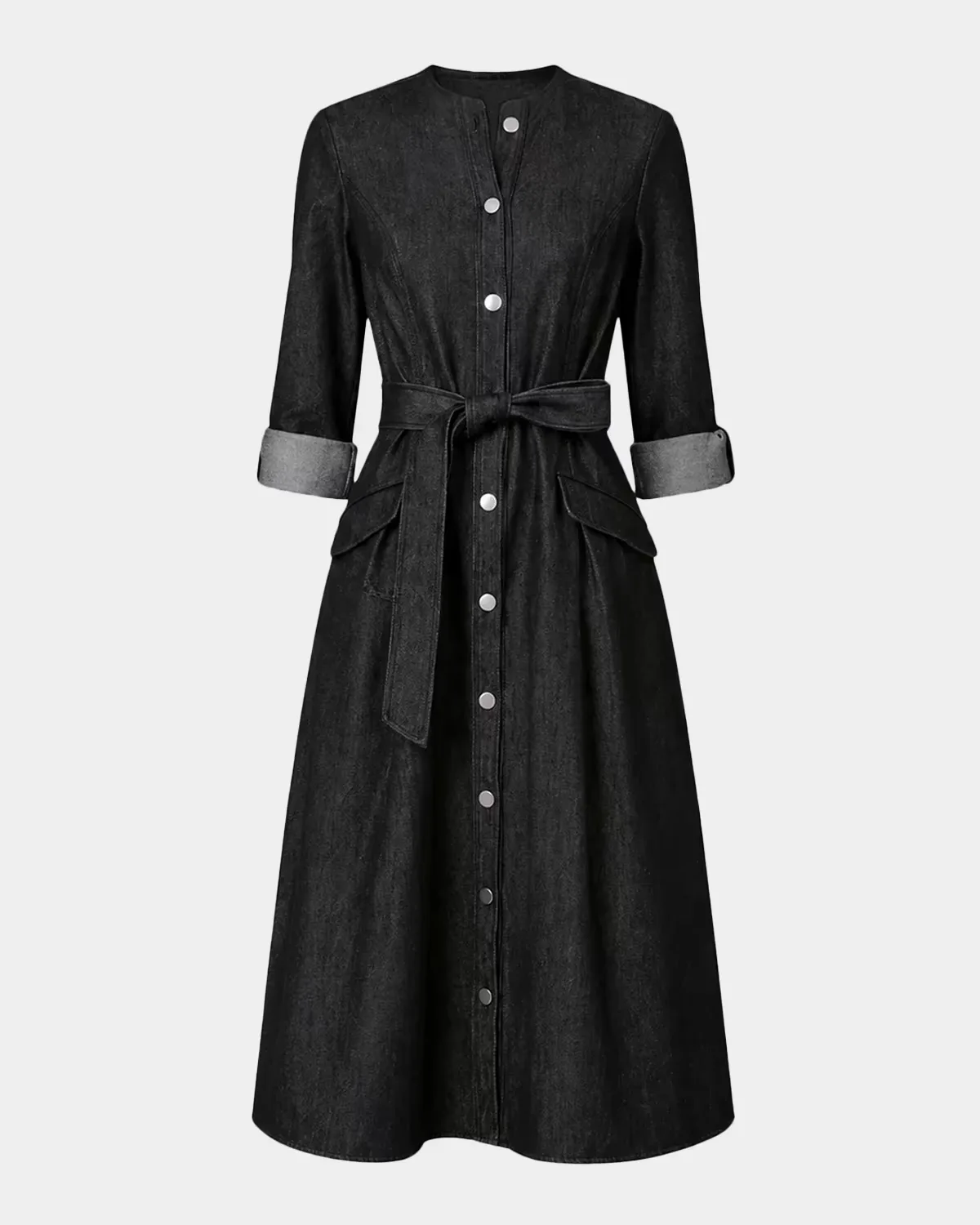 Izzy Button-Front Denim Midi Dress by Shoshanna