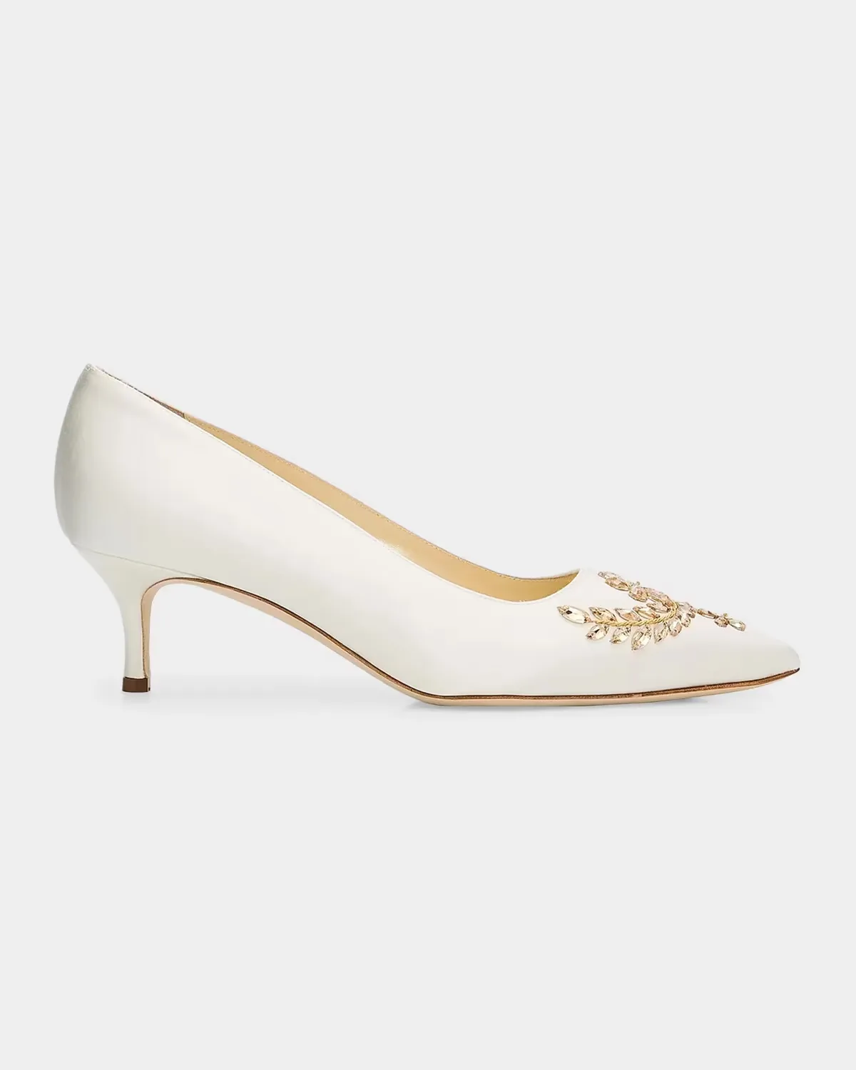 Pasadislo Embellished Satin Pumps by Manolo Blahnik