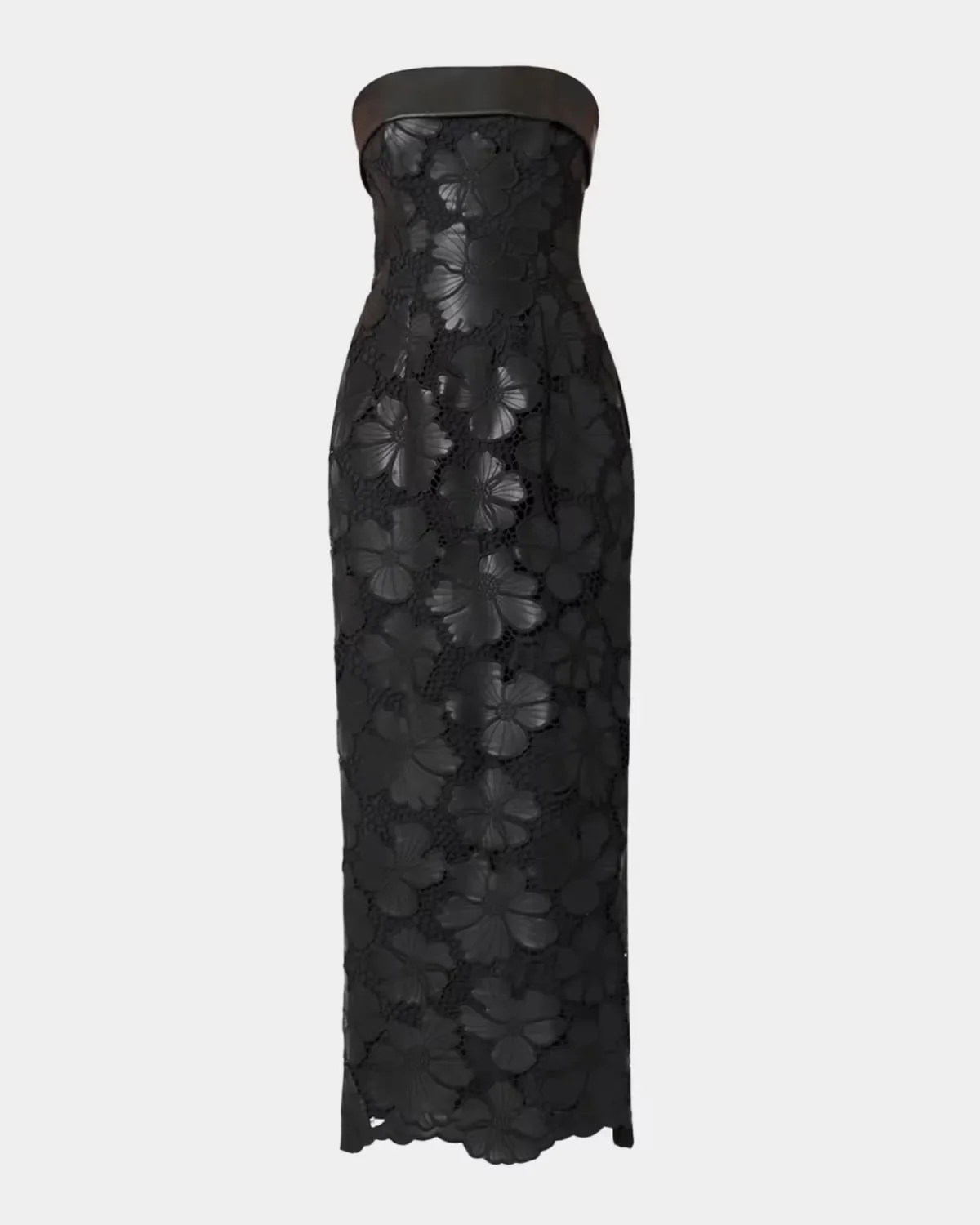 Midnight Serena Cutout Leather Maxi Dress by Shoshanna