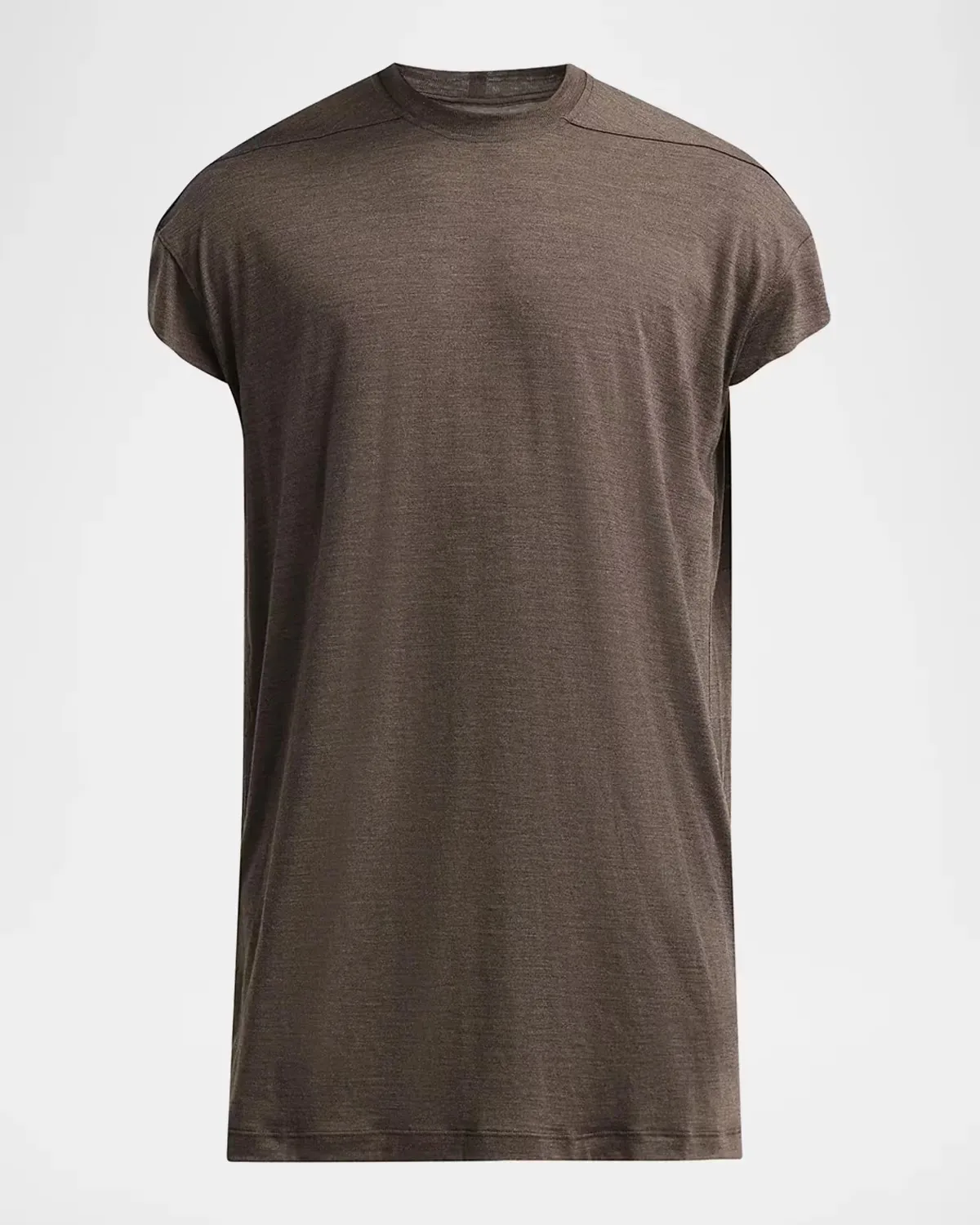 Jumbo Wool-Silk Crewneck T-Shirt by Rick Owens