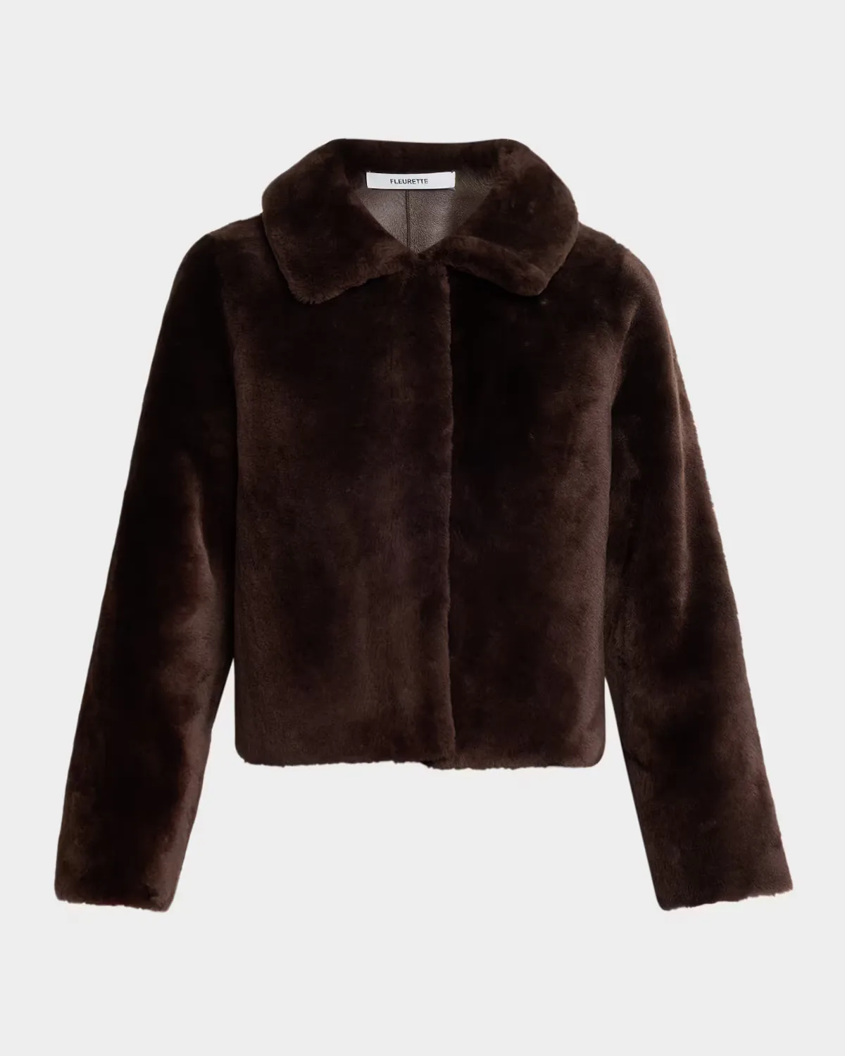 Odette Reversible Cropped Shearling Jacket by Fleurette