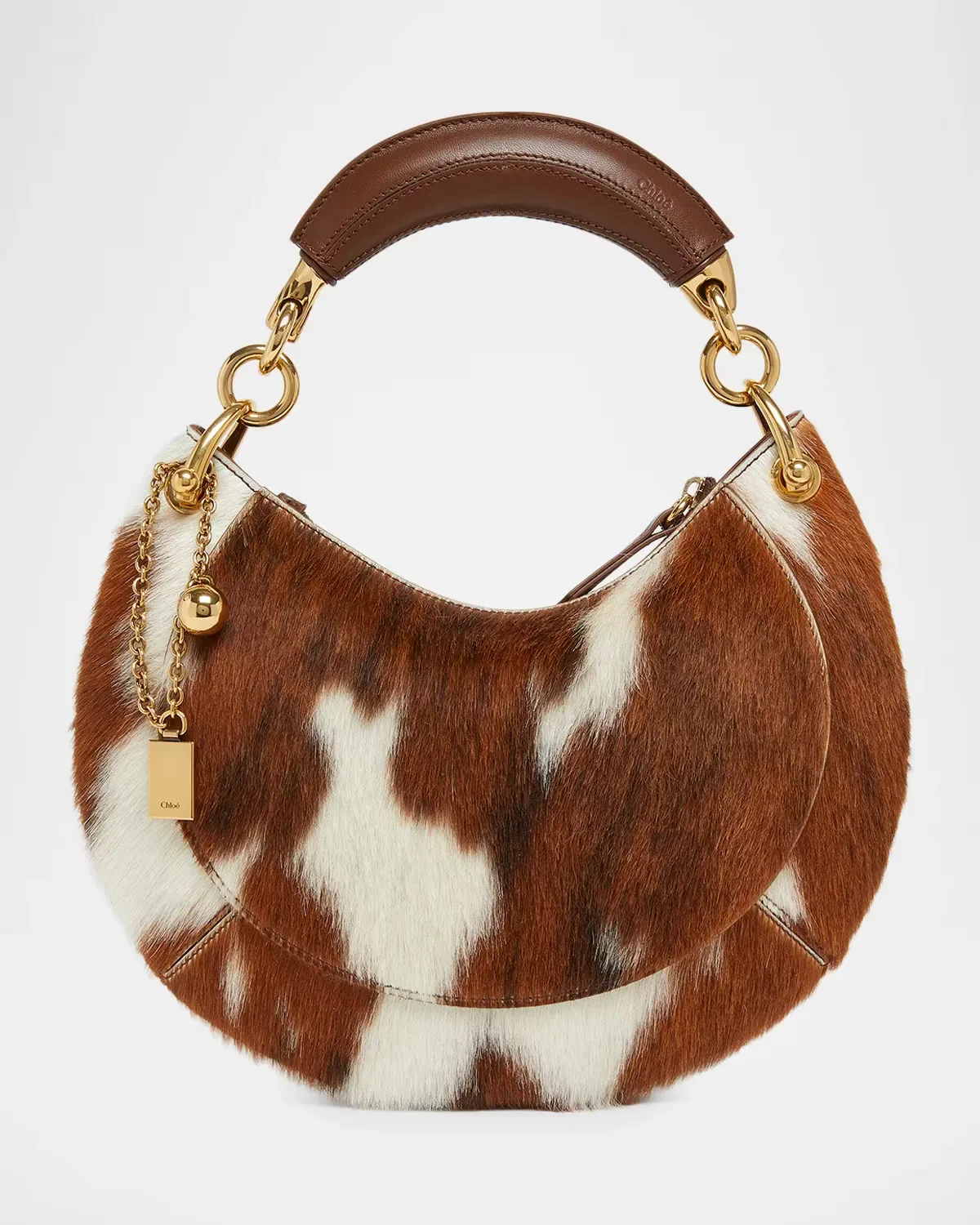 Summer Banana Calf Hair Hobo Bag by Chloé