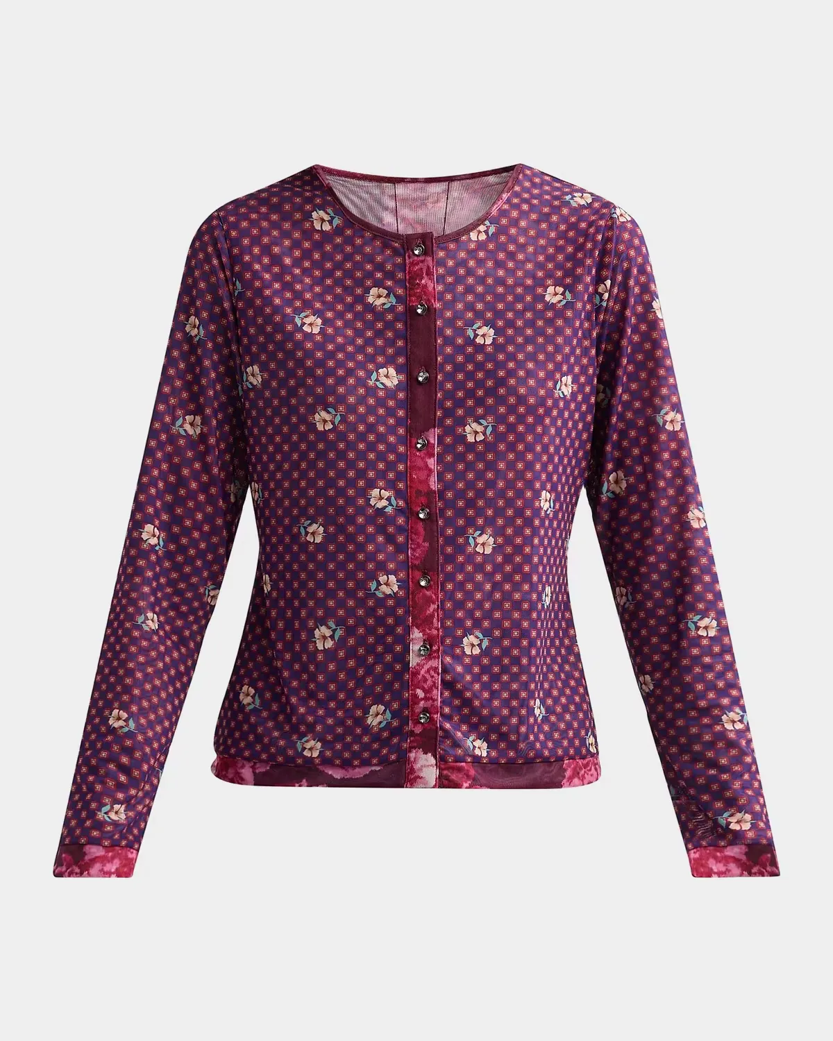 Caddey Floral-Print Cardigan by Johnny Was