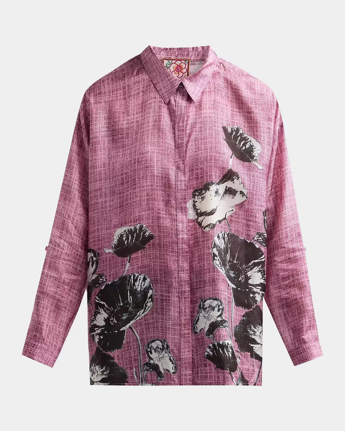 The Audrey Floral Silk Shirt by Johnny Was