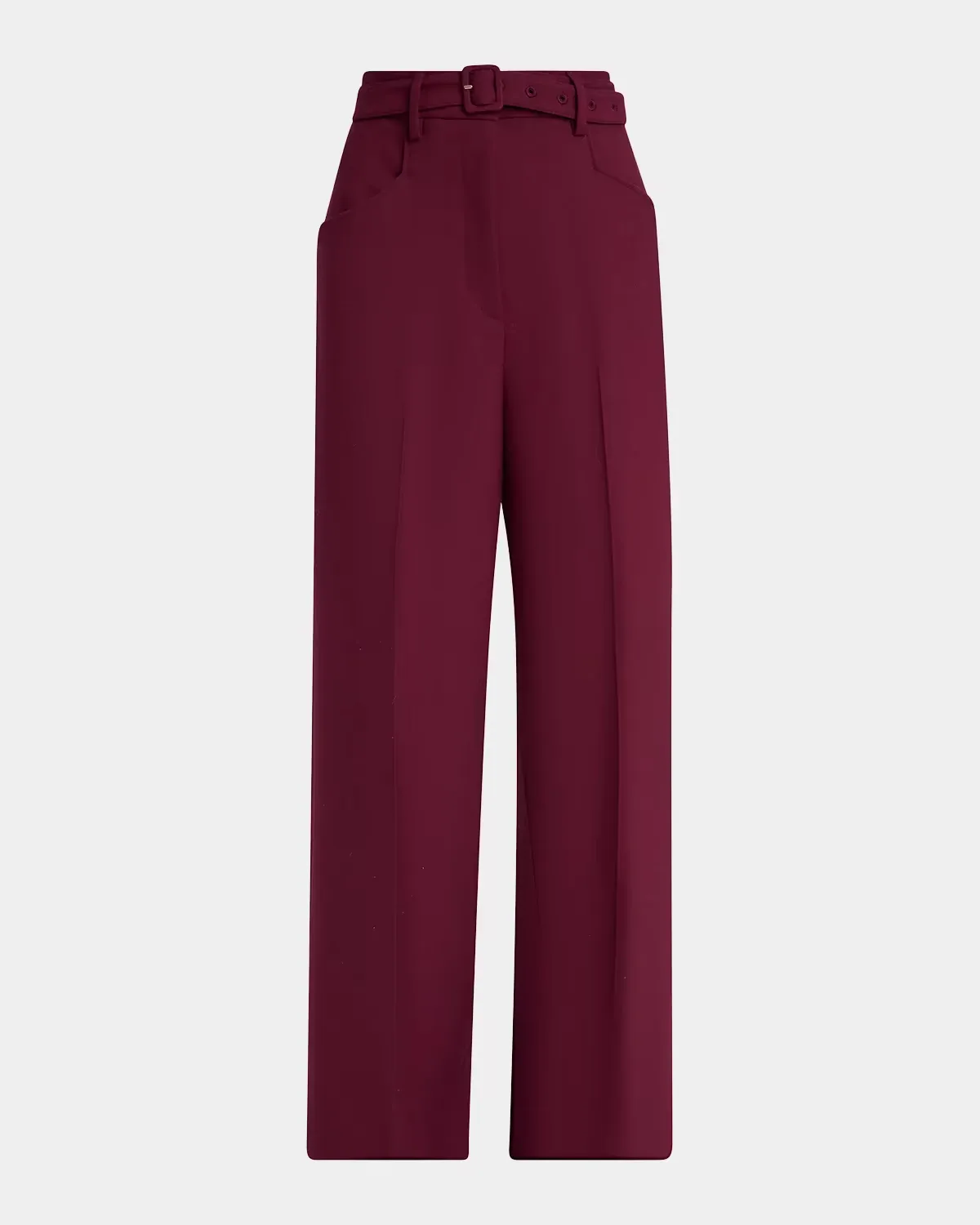 Norman Belted Wool Straight-Leg Pants by Gabriela Hearst