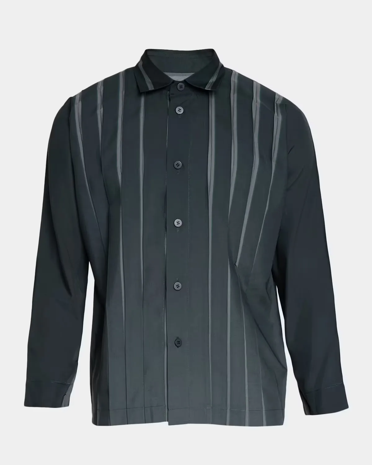 Dawn Ray Pleated Button-Front Shirt by Issey Miyake