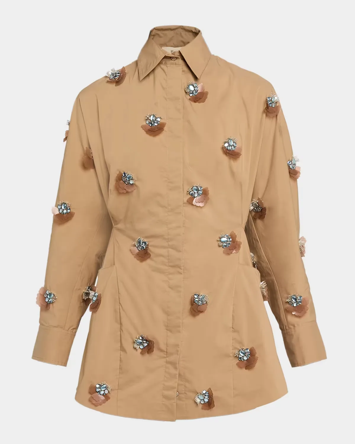 Tess Embellished Mini Shirtdress by JBQ