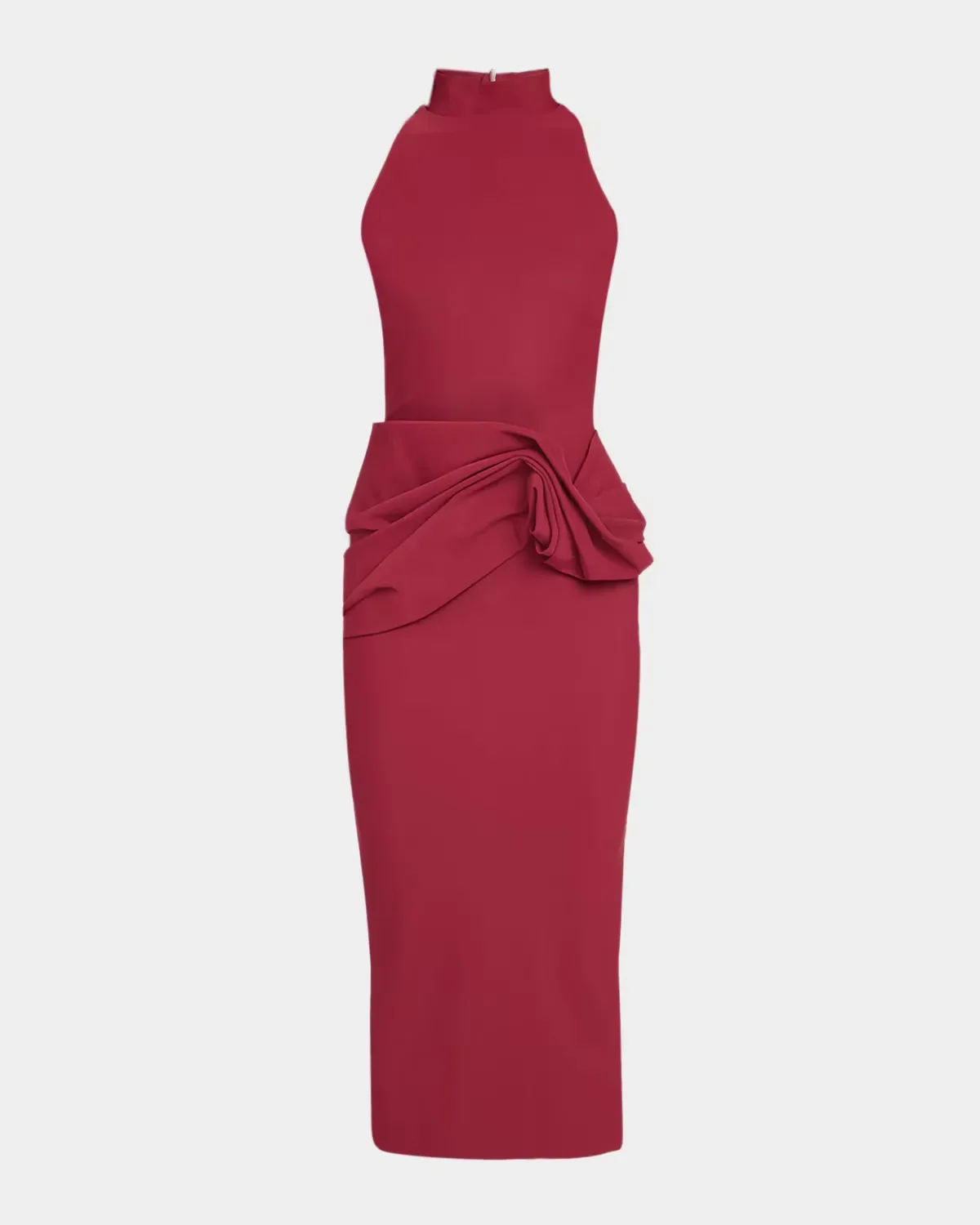 Morpheus Ruffle Mock-Neck Midi Dress by Chiara Boni La Petite Robe