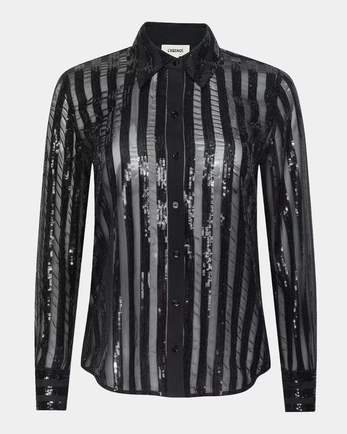 Dyana Sequin-Embellished Chiffon Blouse by L & apos;AGENCE