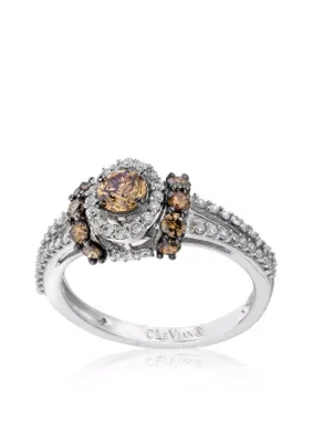 Le Vian Chocolate Diamond and Vanilla Diamond Ring in 14k Vanilla Gold - Belk Exclusive by Le Vian