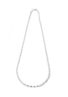 Sterling Silver Oval Disc Necklace by Primavera Italy