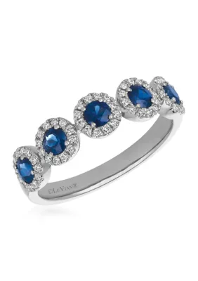 Le Vian 1/5 ct. t.w. Diamond and Sapphire Ring in 14K White Gold by Le Vian