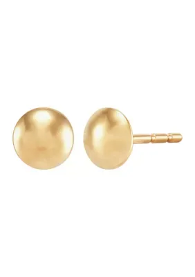 5 Millimeter Round Domed Button Stud Earrings in 10K Yellow Gold by Belk & Co