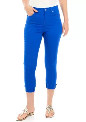 High Rise Skinny Cropped Colored Jeans by Crown & Ivy