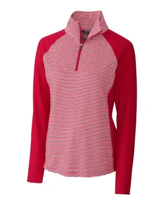 Forge Tonal Stripe Stretch Half Zip Top by Cutter & Buck