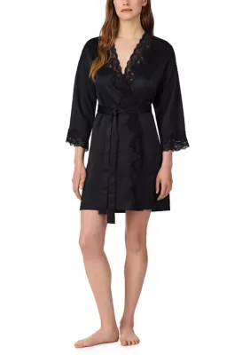 Lauren Ralph Lauren Long Sleeve Satin Short Wrap with Lace Details by Ralph Lauren