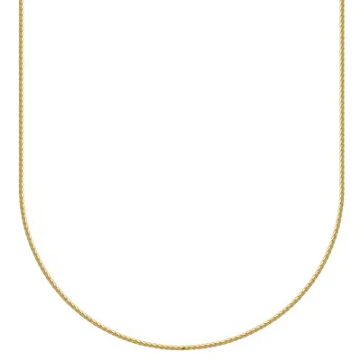 10k Yellow Gold Diamond Cut Round Wheat Elegant Chain Necklace by Aurealis