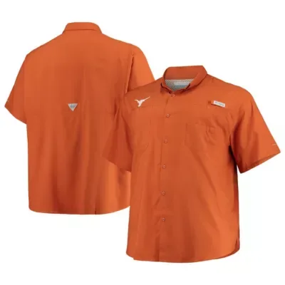 NCAA Texas Longhorns Tamiami Omni-Shade Button-Down Shirt by Columbia