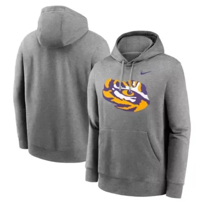 NCAA Nike LSU Tigers Primetime Alternate Logo Club Fleece Pullover Hoodie by Nike