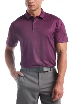 Short Sleeve Heathered Golf Polo Shirt