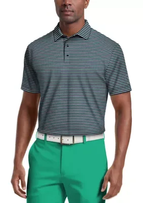 Feeder Stripe Print Short Sleeve Golf Polo Shirt
