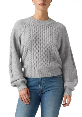 Jolie Cable Knit Crew Neck Sweater