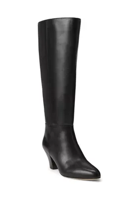 Lauren Ralph Lauren Emersyn Calfskin Tall Boot Heels