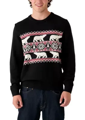 Polar Bears Fair Isle Snowflake Sweater by IZOD