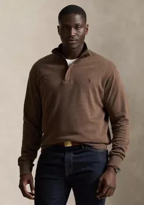 Luxury Jersey Quarter-Zip Pullover by Polo Ralph Lauren