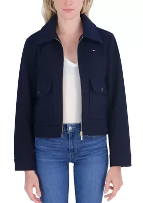 Zip Up Coat with Pockets by Tommy Hilfiger