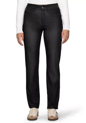 Stovepipe Ultra Soft Denim Pull on Pants by HUE