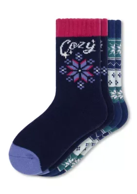 Holiday Cozy Socks, 2-Pack - Denim by HUE