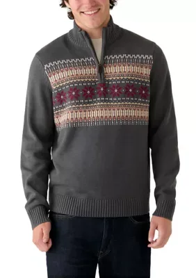 Fair Isle 1/4 Zip Pullover by IZOD