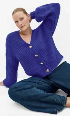 Kiara V Neck Cardigan by City Chic