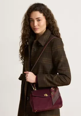 Lauren Ralph Lauren Scarf-Trim Small Farrah Soft Satchel by Ralph Lauren