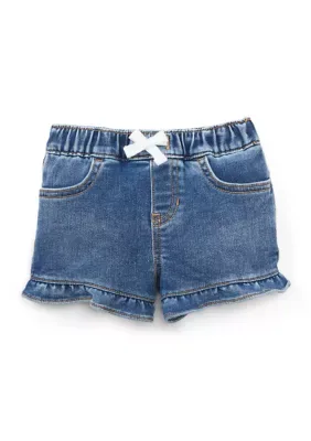 Pull on Denim Ruffle Short by Abercrombie Kids