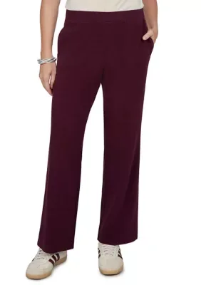 Luxe Rib Knit Wide Leg Pull-On Pants