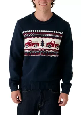 Vintage Truck Sweater by IZOD